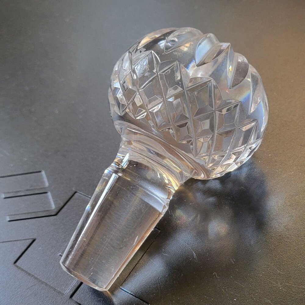 Waterford Crystal Ships Decanter With Gold Band Collar 10" Tall Rare vtg Ireland - Picture 9 of 11